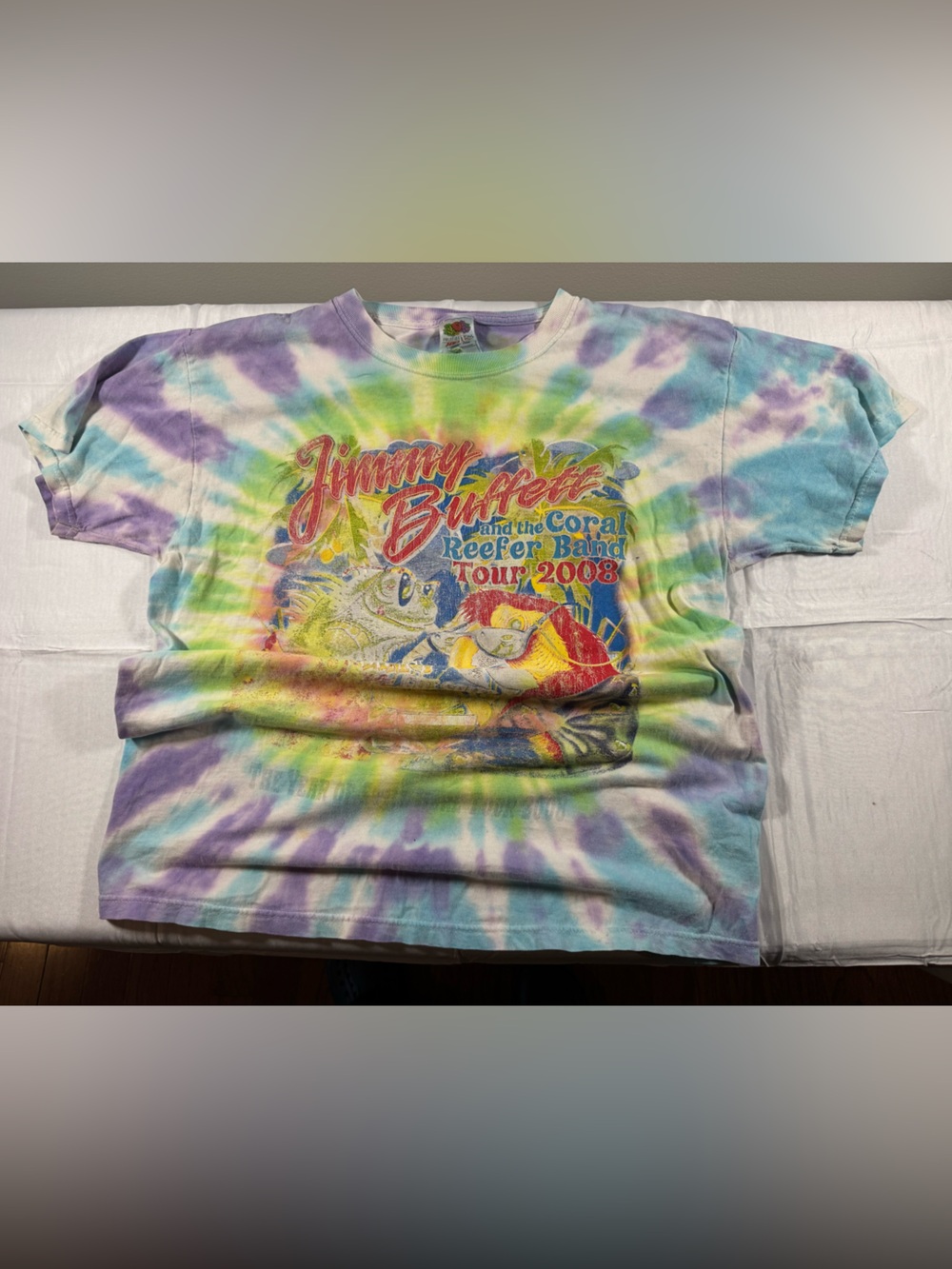 2008 Tour Jimmy Buffett Tie-Dye Tee - Multicolor